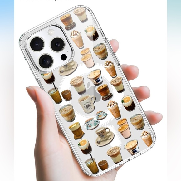 iPhone 15 Phone Case Coffee Clear Cover - Picture 1 of 7